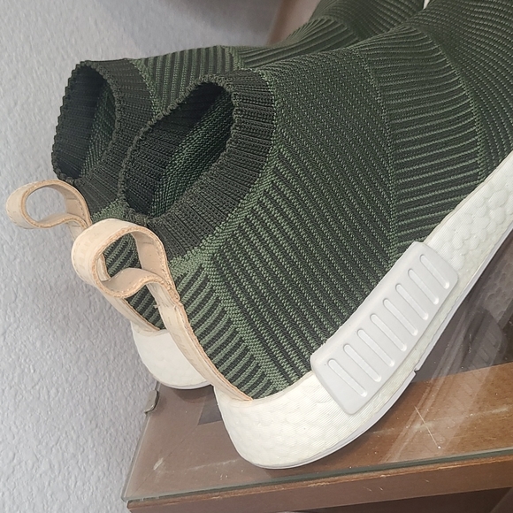 Adidas NMD CS2 pullon sock sneaker shoes size 9 men's army olive green - Picture 8 of 13